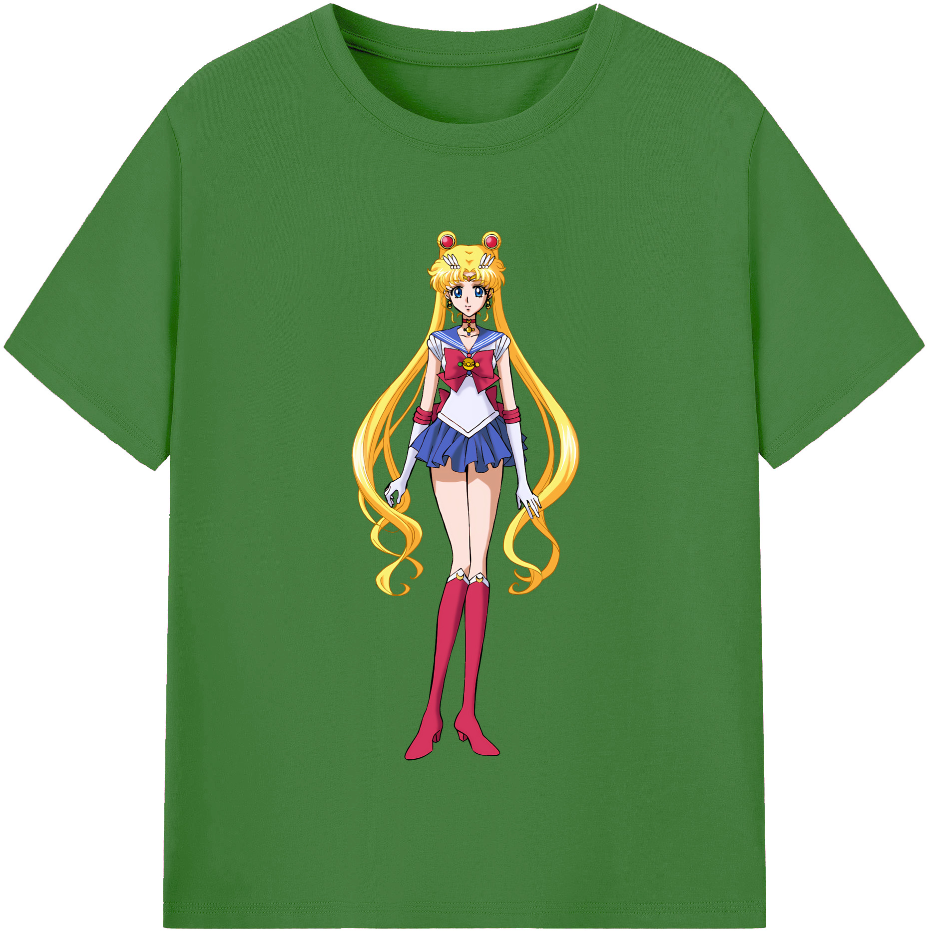 （画像用） 美少女戦士セーラームーン 月野 うさぎ つきの うさぎ Sailor Moon Tsukino Usagi レディースカジュアルプリントTシャツ（綿100％）
